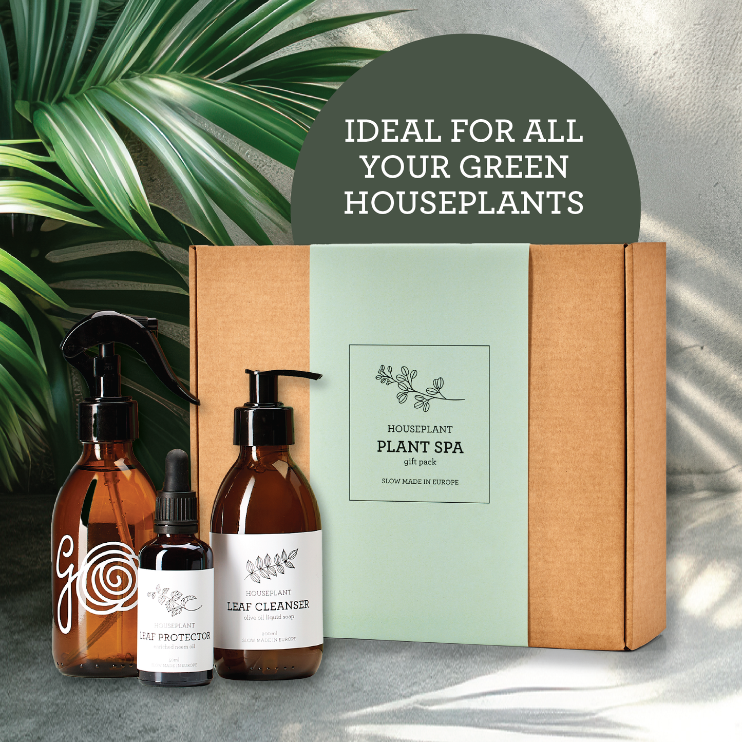 Set de Regalo Generosa Plant Spa - Protección y Limpieza de Plantas | Kit de aceite de neem de 50 ml y jabón para plantas de 200 ml | Regalo ecológico para principiantes y amantes de las plantas de interior