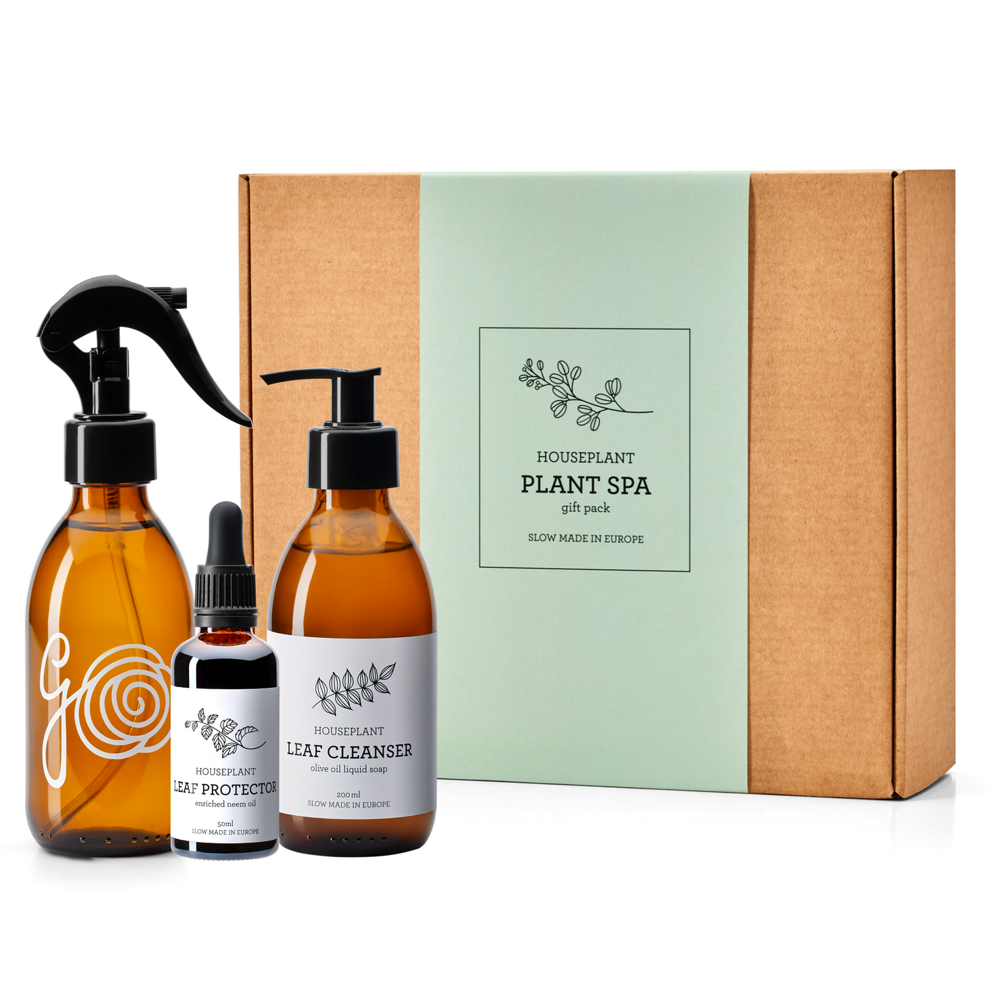 Set de Regalo Generosa Plant Spa - Protección y Limpieza de Plantas | Kit de aceite de neem de 50 ml y jabón para plantas de 200 ml | Regalo ecológico para principiantes y amantes de las plantas de interior